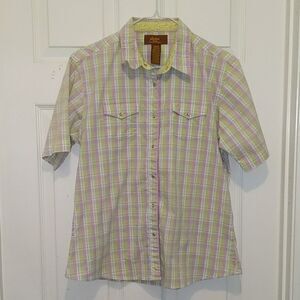 Aura plaid Western shirt Sz M NWOT